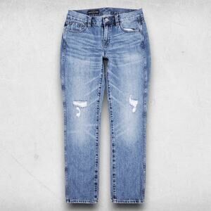 J. Crew Jeans Women 29 Md Blue Broken In Boyfriend Distressed Y2K Sustainable